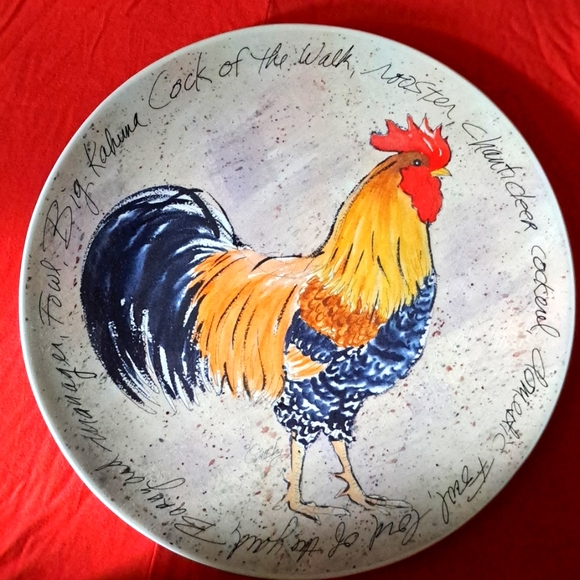 Omsley for Santa Barbara 10 inch rooster plate. - Picture 1 of 3